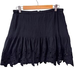 J. CREW A-Line Mini Skirt Women's 6 Lace Cutouts Preppy Summer Coastal Nautical